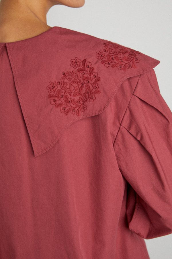 mimi mini dress - plum broderie - Image 4