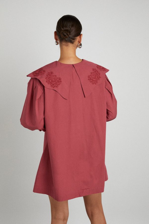 mimi mini dress - plum broderie - Image 6