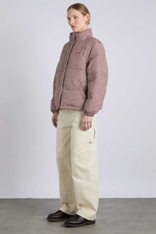 jennifer check puffer - chocolate gingham - Image 3
