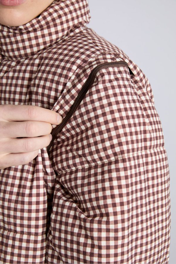 jennifer check puffer - chocolate gingham - Image 5