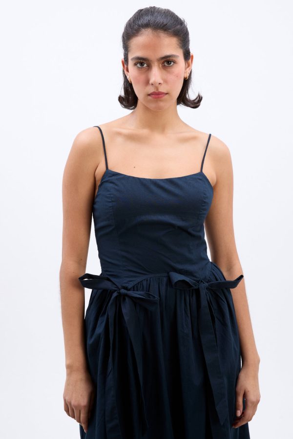 penelope apron dress - navy - Image 3