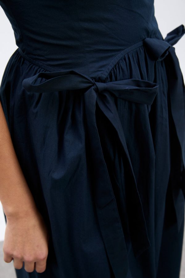 penelope apron dress - navy - Image 6