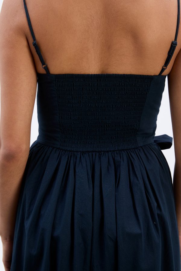 penelope apron dress - navy - Image 7