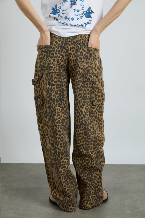 cargo jeans - leopard - Image 4