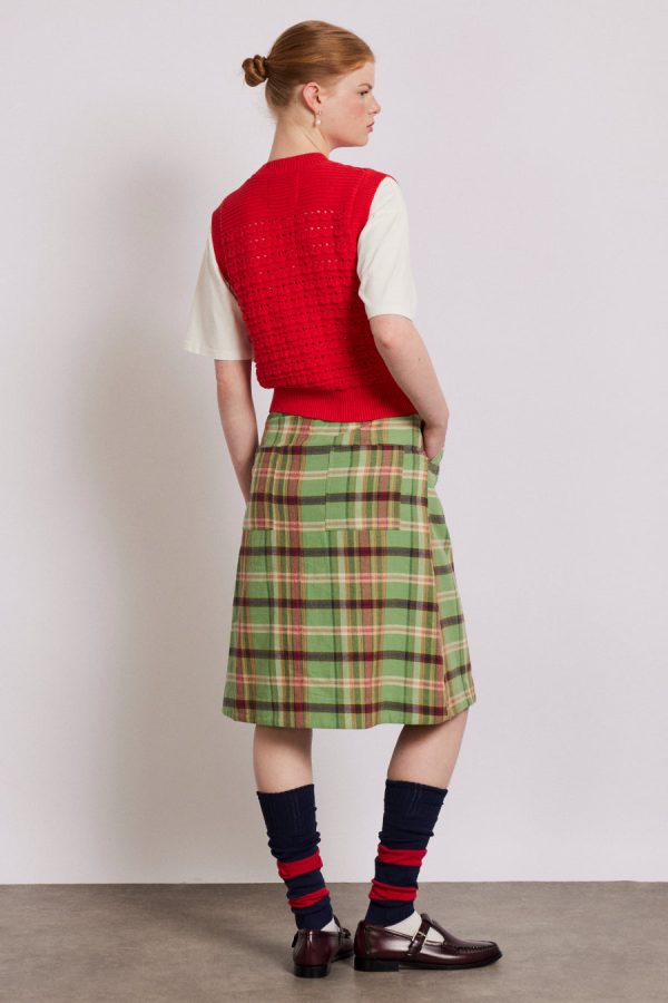 aggie knitted tank - red - Image 4