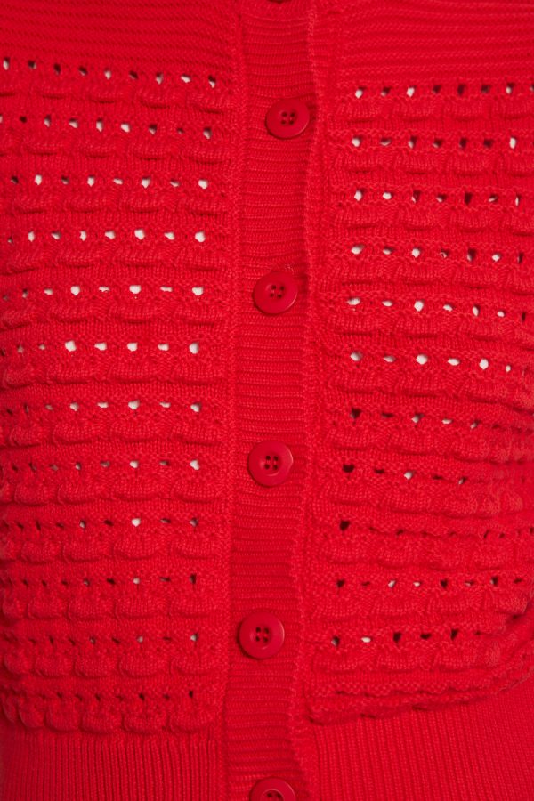 aggie knitted tank - red - Image 6