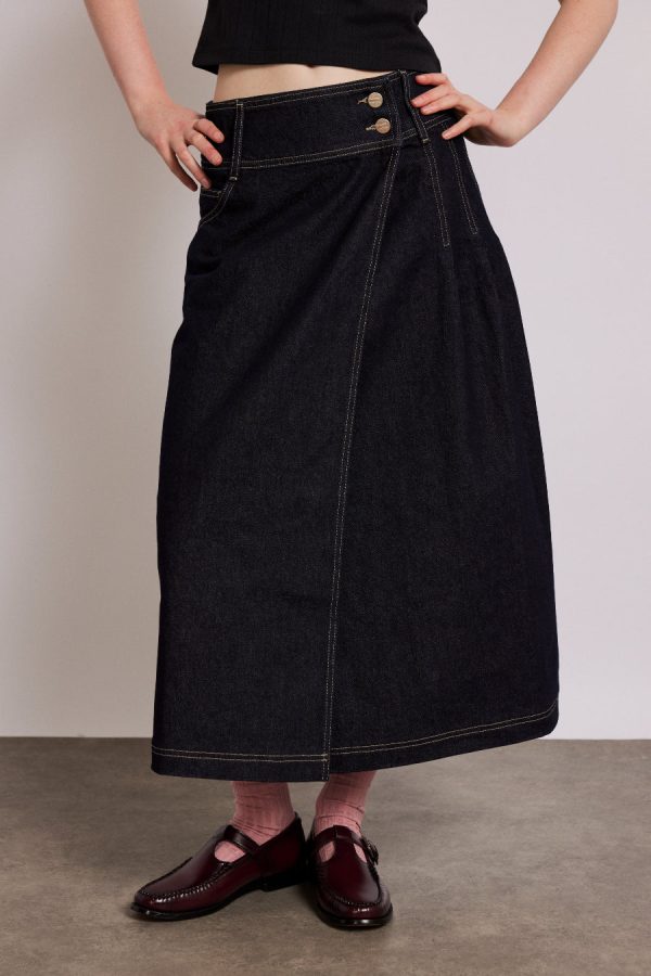 raye denim skirt - dark indigo - Image 2