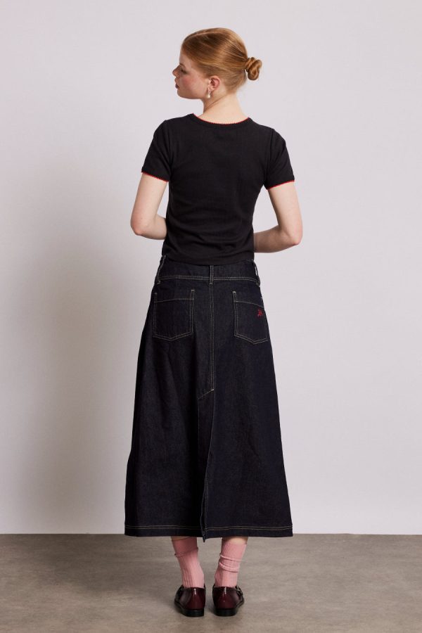 raye denim skirt - dark indigo - Image 4