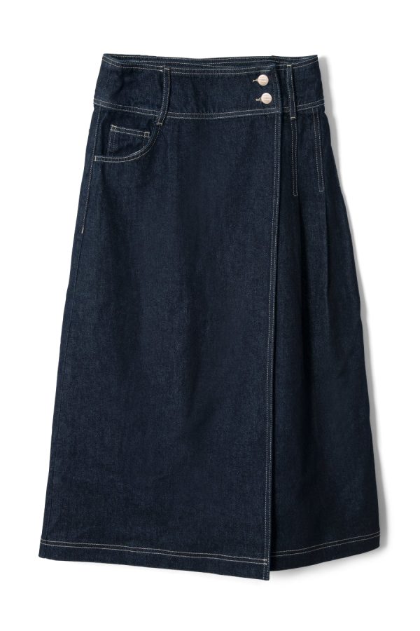 raye denim skirt - dark indigo - Image 6
