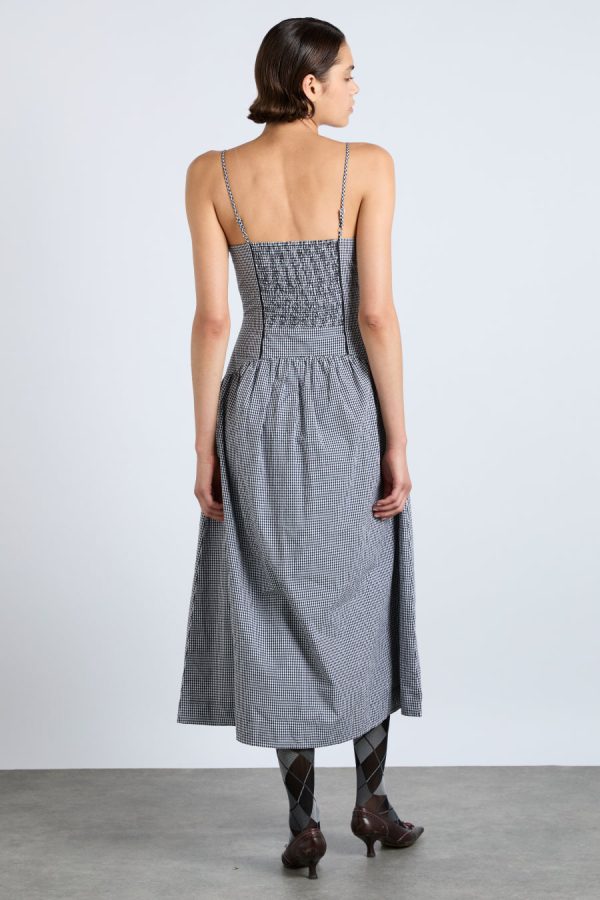 persephone midi dress - black gingham - Image 2