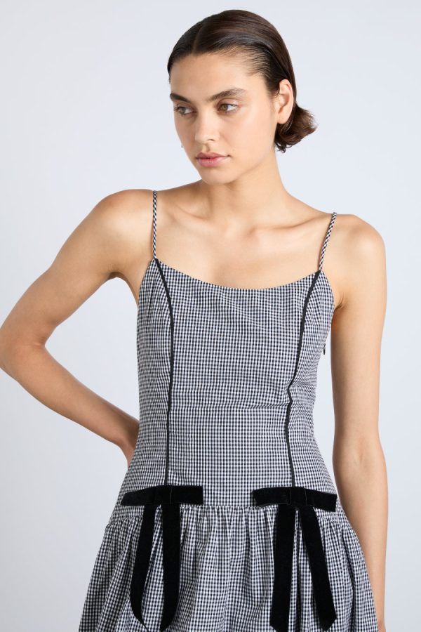 persephone midi dress - black gingham - Image 5