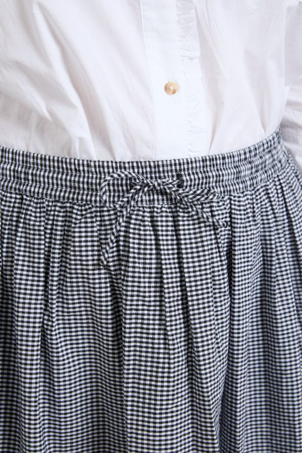 keeley midi skirt - black gingham - Image 5