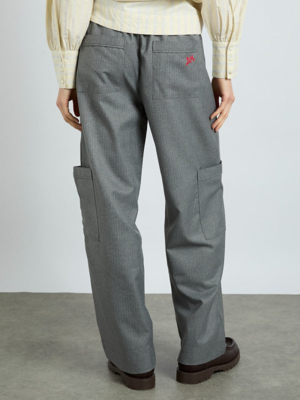 harrison trousers - grey pinstripe - Image 4