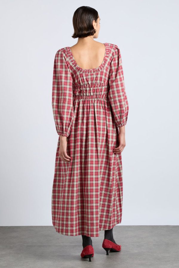 dakota bow midi dress - tartan - Image 5
