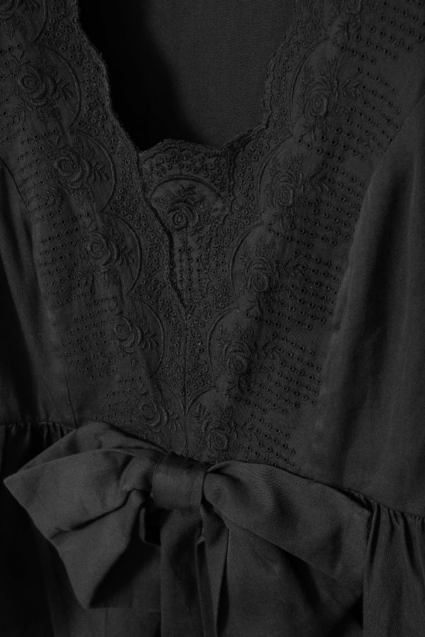 eugenie bow blouse - black - Image 6