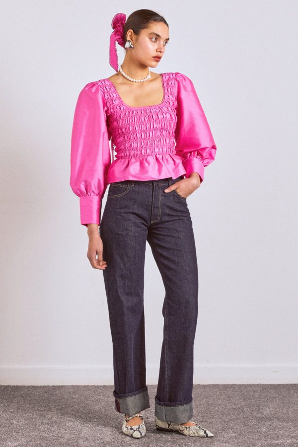 ariana blouse - pink taffeta - Image 2