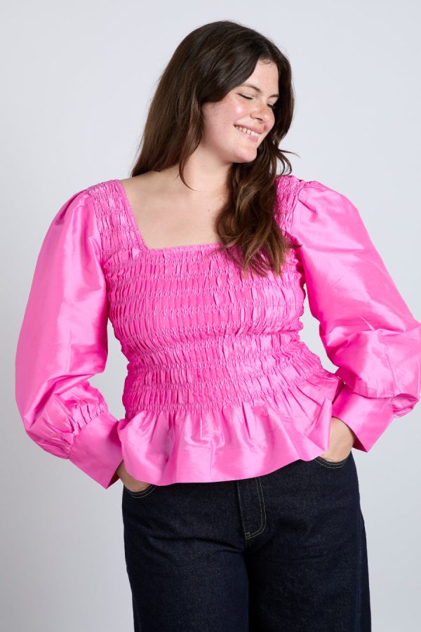 ariana blouse - pink taffeta - Image 3