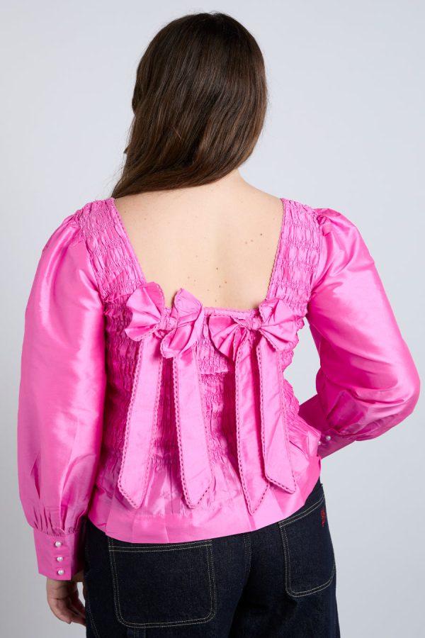 ariana blouse - pink taffeta - Image 4