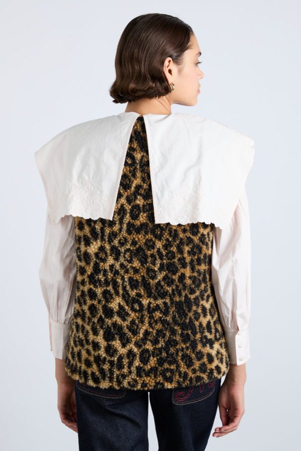 marta borg gilet - leopard - Image 3