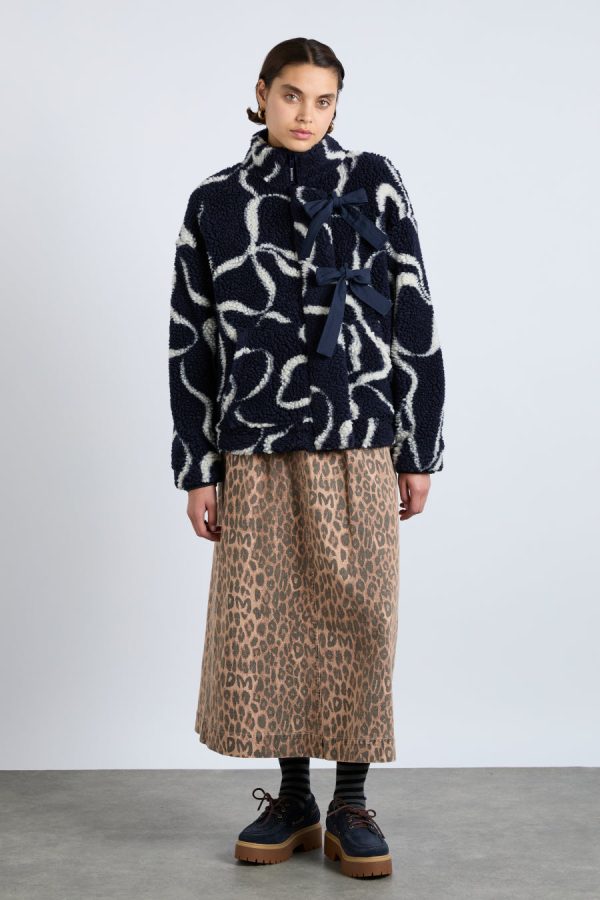 ingrid borg jacket- navy bows - Image 2