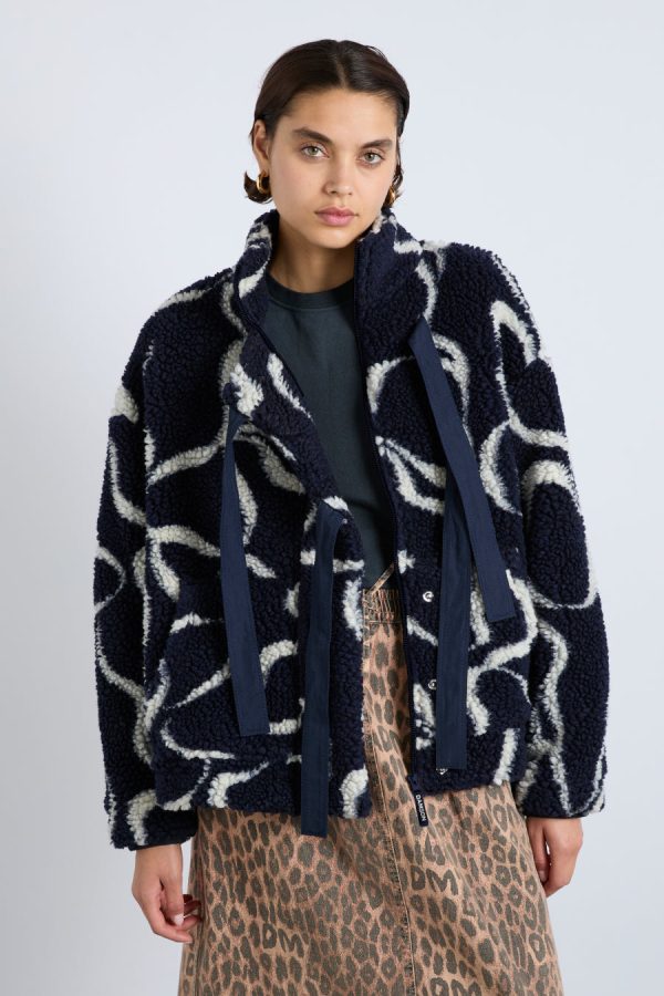 ingrid borg jacket- navy bows - Image 3