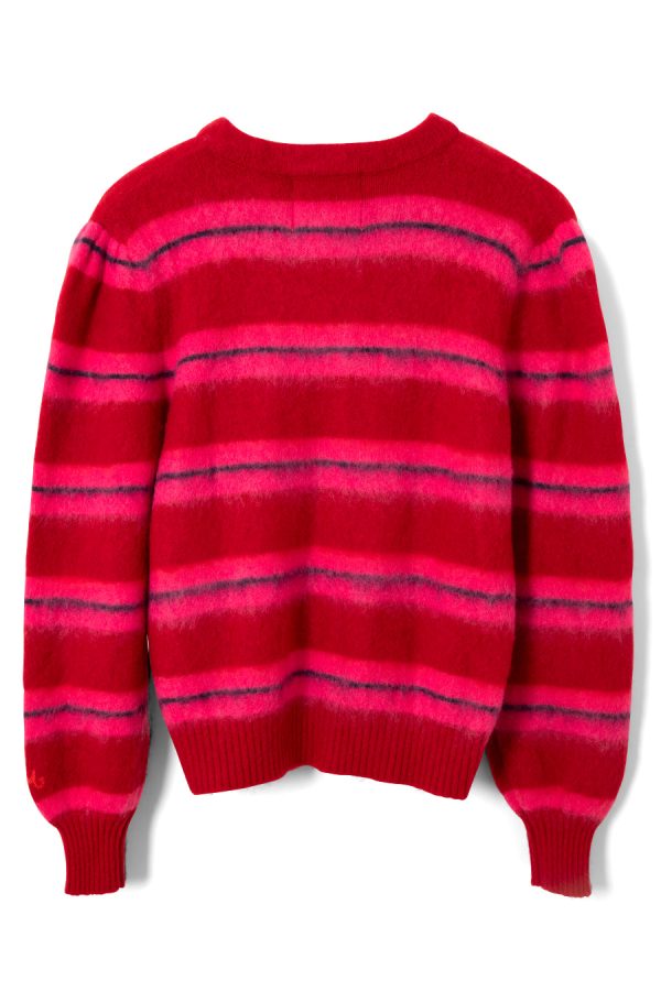 cece stripe cardigan - red u0026 pink stripe - Image 6