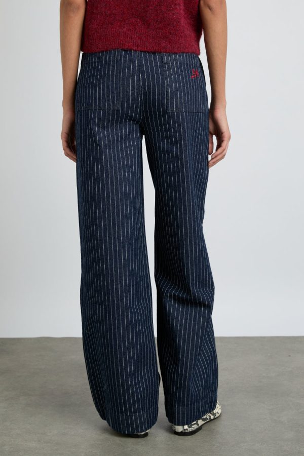 rafe jeans - navy pin stripe - Image 4