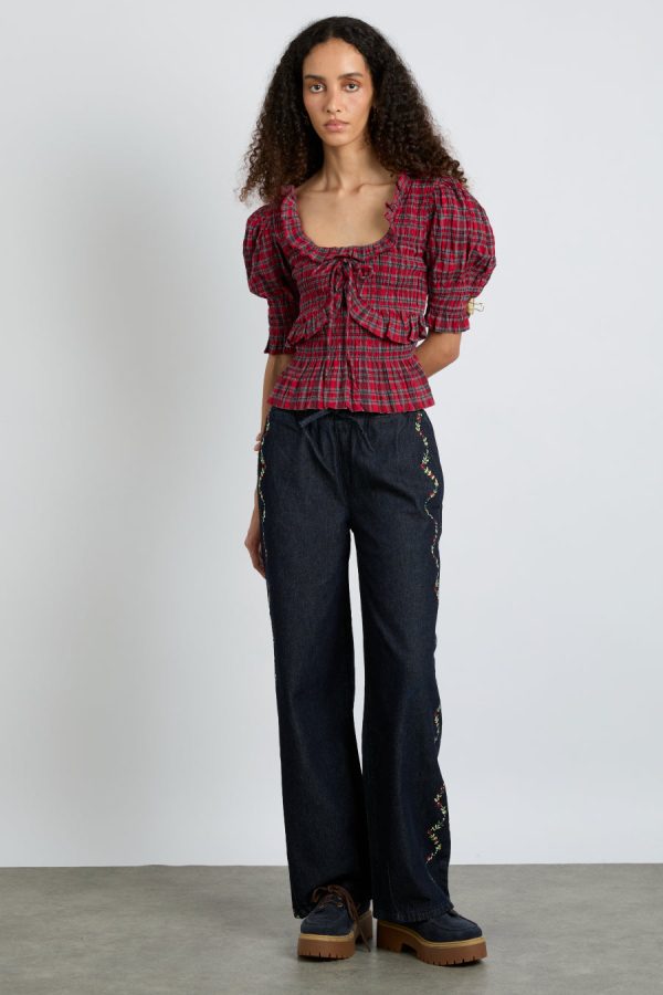 rafe jeans - embroidered floral - Image 2