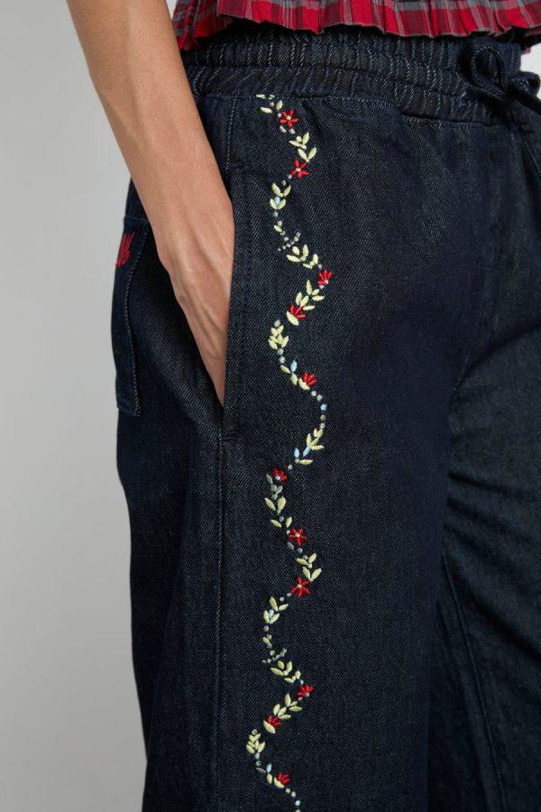 rafe jeans - embroidered floral - Image 4