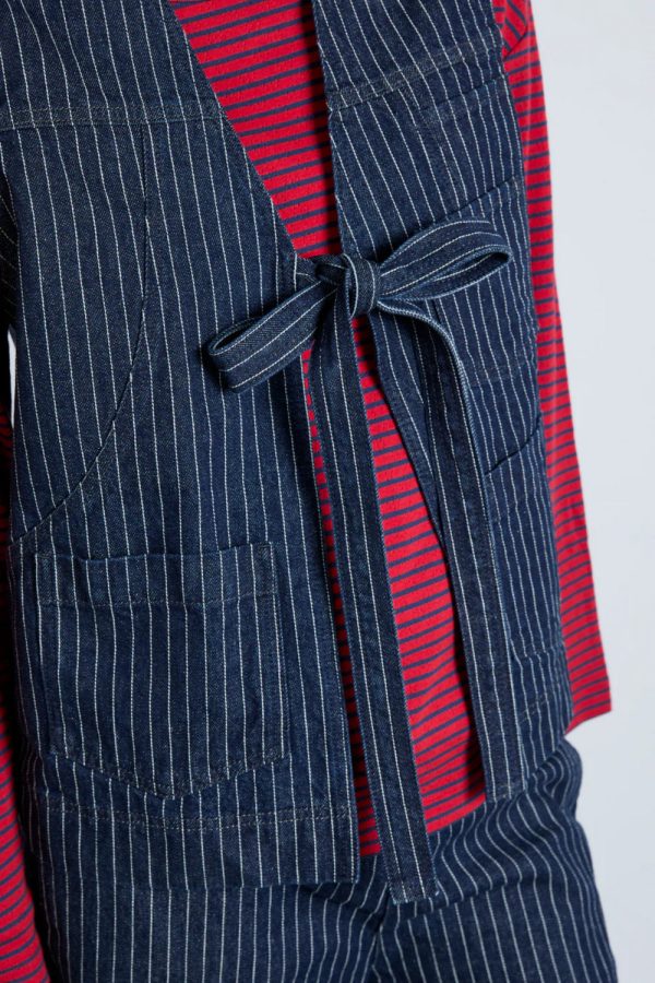 dilly gilet - navy pinstripe - Image 2