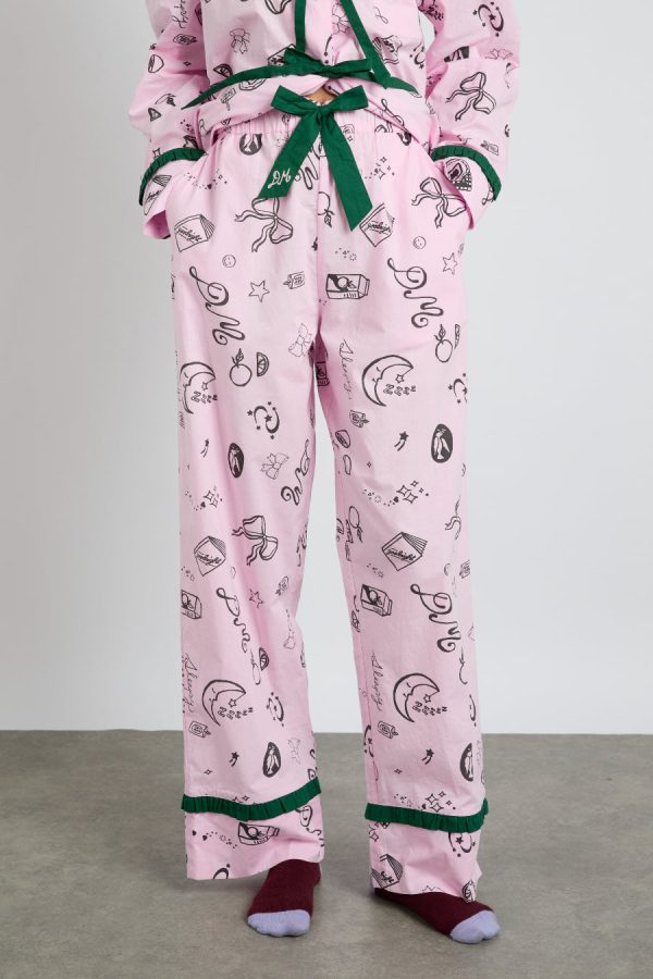antonella pj  set - pink sleep symbols - Image 6