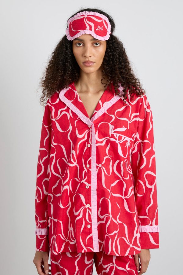 antonia pj set- red bows - Image 2