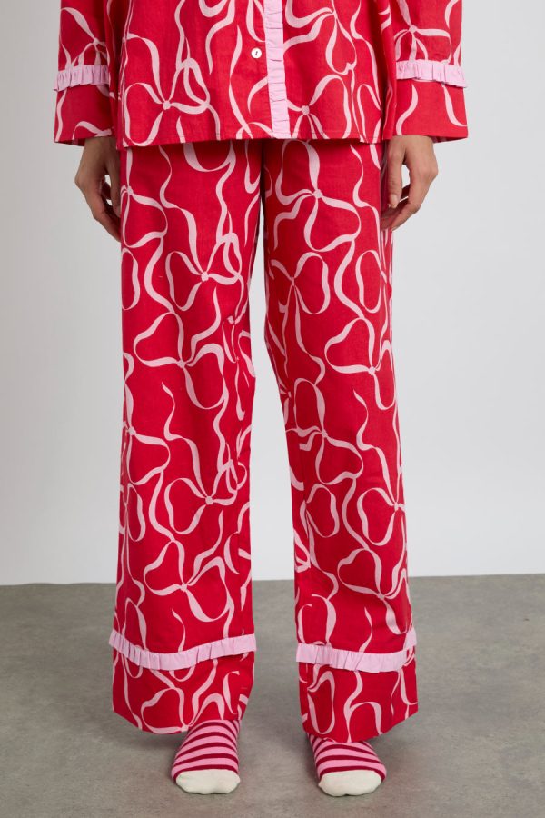 antonia pj set- red bows - Image 4
