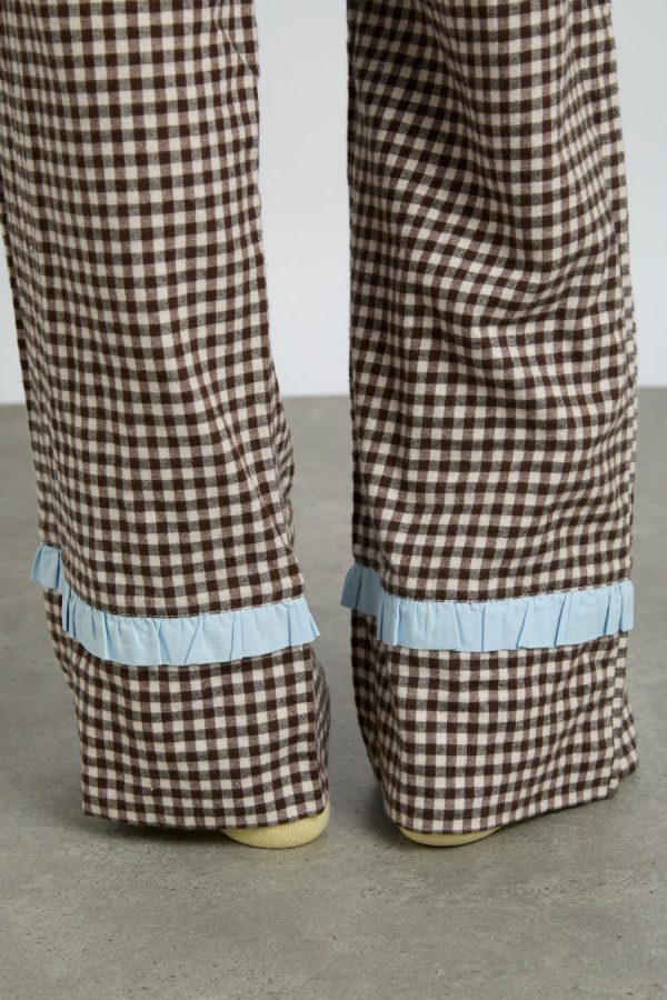 antonia pj set- brown gingham - Image 5