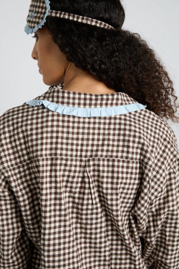 antonia pj set- brown gingham - Image 6
