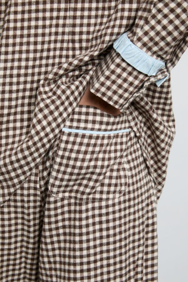 antonia pj set- brown gingham - Image 7