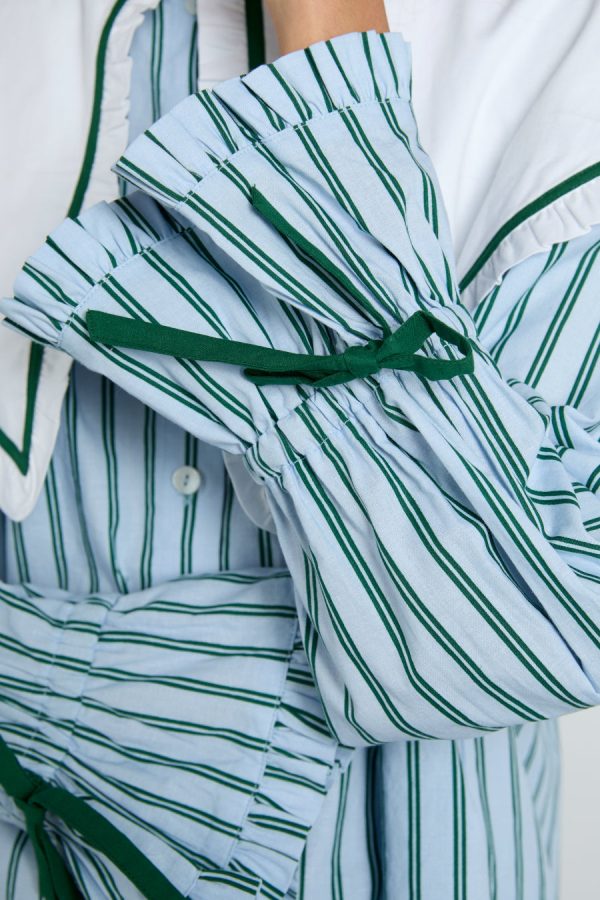 barbara pj set- blue stripe - Image 4