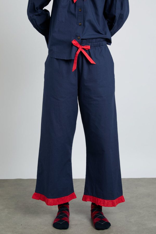maria pj set- navy/red - Image 3