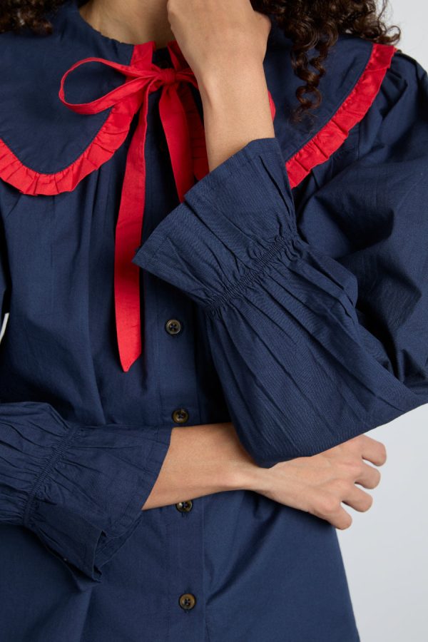 maria pj set- navy/red - Image 5