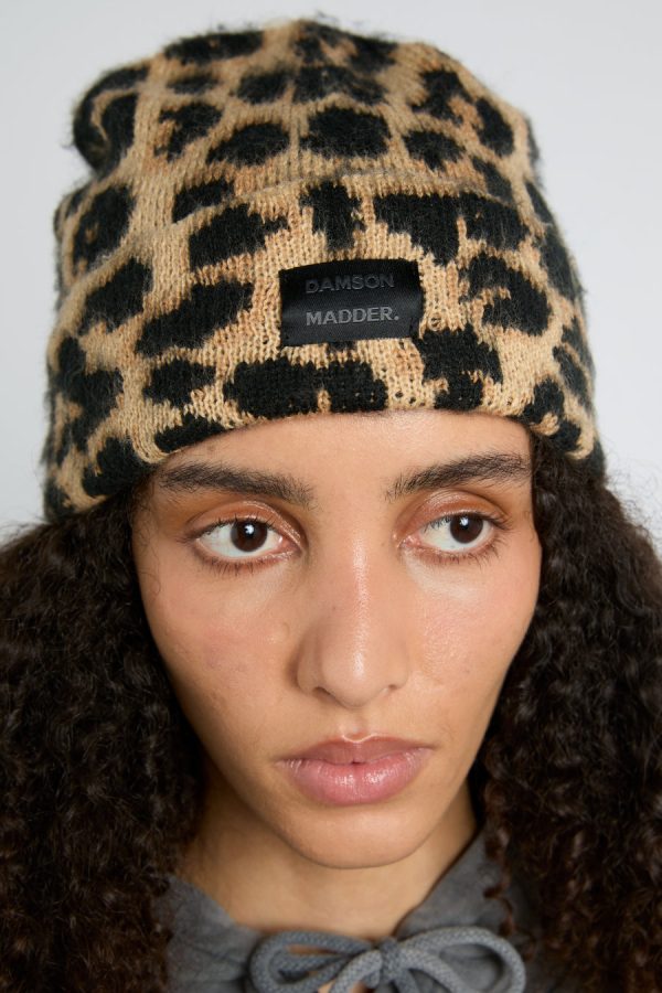 leopard knit beanie - Image 2