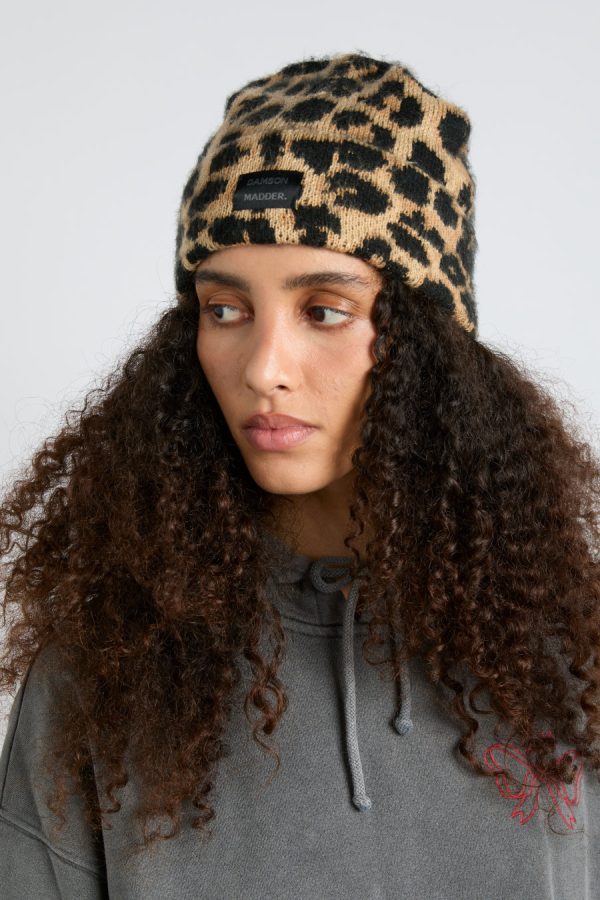 leopard knit beanie - Image 3