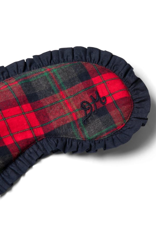 damson pj eye mask - red tartan - Image 4