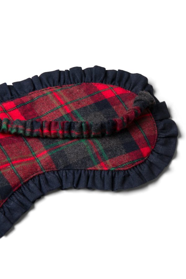 damson pj eye mask - red tartan - Image 5