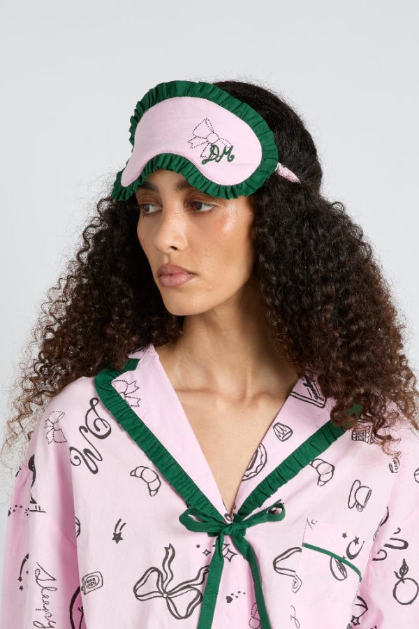 damson pj eye mask - pink symbols - Image 2