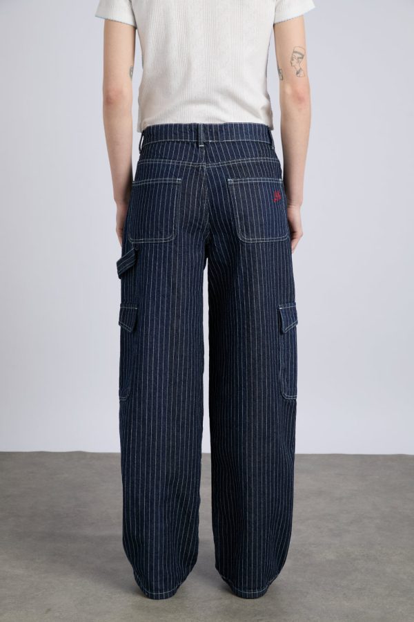 cargo jeans - navy pinstripe - Image 6