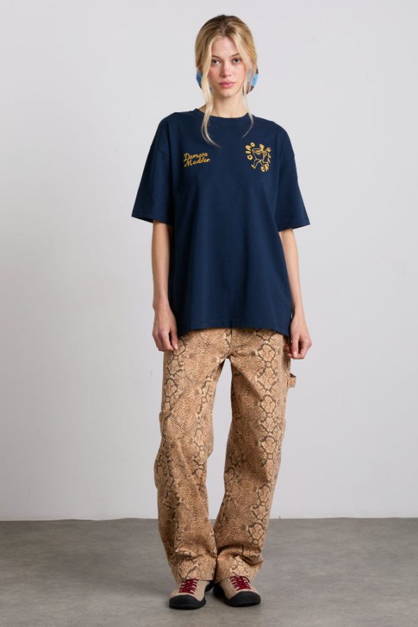 cafe pronto boyfriend tee - navy - Image 3