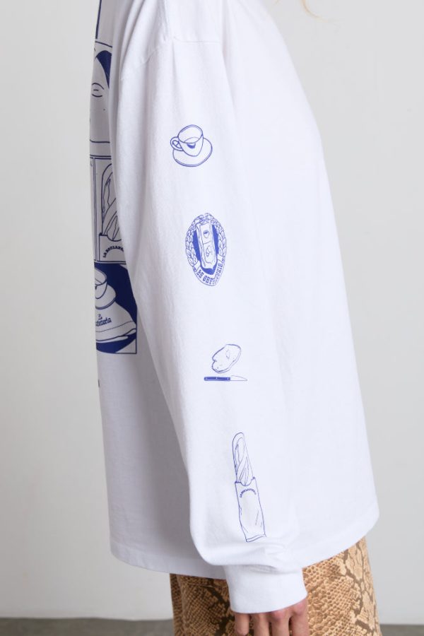 il bacio brunch long sleeve tee - white - Image 6