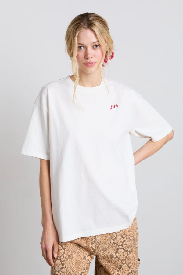 shrimp roll with chips boyfriend tee - white - Image 2