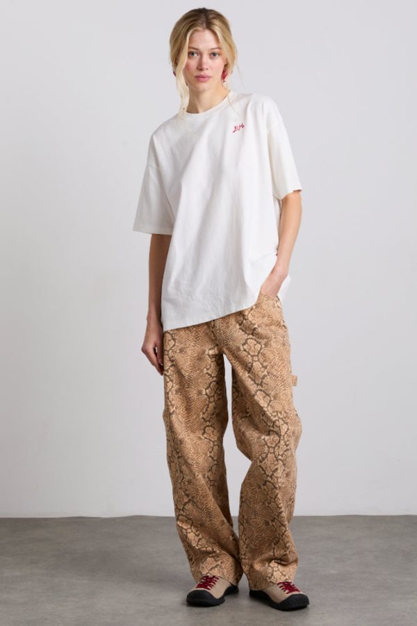 shrimp roll with chips boyfriend tee - white - Image 3