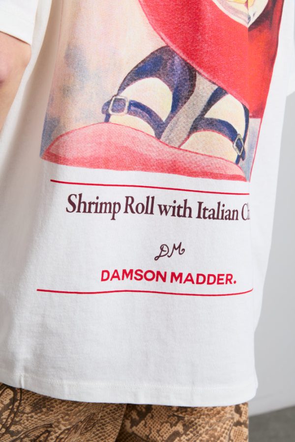 shrimp roll with chips boyfriend tee - white - Image 5